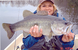 Kathey Smith with another big bass