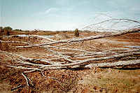 Structure beside submerged island